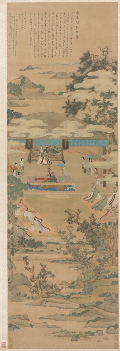 झोउ के संस्कार, 1638 में लेडी जुआनवेन गिविंग इंस्ट्रक्शन। द्वारा चेन होंगशॉ