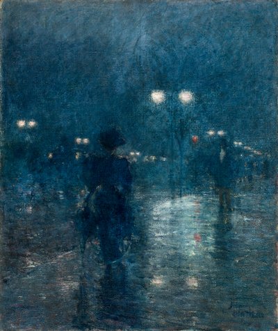 फिफ्थ एवेन्यू नोक्टर्न, सी। 1895। द्वारा Childe Hassam