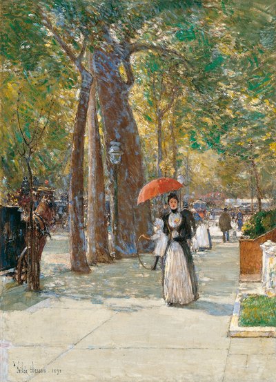 वाशिंगटन स्क्वायर, 1891 में फिफ्थ एवेन्यू द्वारा Childe Hassam