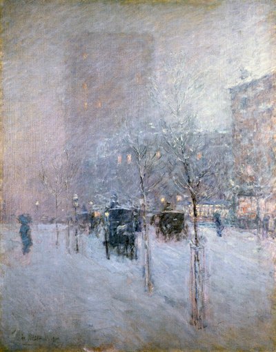 देर से दोपहर, न्यूयॉर्क, सर्दी, 1900 द्वारा Childe Hassam