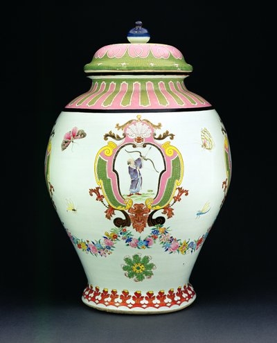 कॉर्नेलिस प्रोक (1691-1759) c.1730 (चीनी मिट्टी के बरतन) द्वारा एक डिजाइन के साथ चित्रित सिस्टर्न (बेसिन के लिए 206565 देखें) द्वारा चीनी स्कूल