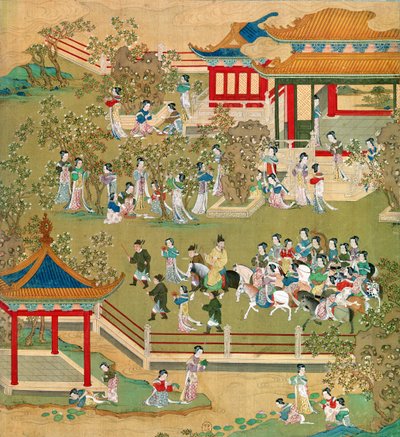 चीनी शासकों (रेशम पर रंग) का इतिहास (देखें 176855) द्वारा चीनी स्कूल