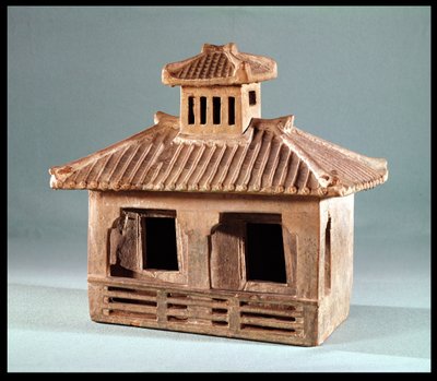 एक घर का मज़ा मॉडल, हान राजवंश (206 ई.पू.-220) (टेराकोटा) द्वारा Chinese School