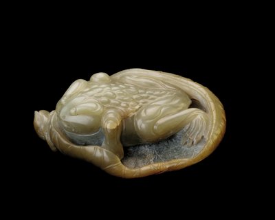 एक कमल के पत्ते पर टॉड, 1500-1700 द्वारा चीनी स्कूल