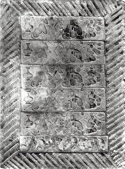मुद्रांकित फेनरी ईंट, हान राजवंश (206 ई.पू.-220) (टेराकोटा) द्वारा चीनी स्कूल चीनी स्कूल