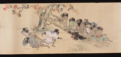 भालू के शिकार के दौरान ऐनू, 1800-1829। द्वारा चिशिमा