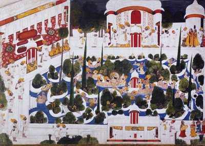 महाराणा भीम सिंह ने महल के पूल में महानुभावों के साथ 1803 में युद्ध किया द्वारा Chokha