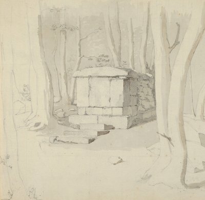एक जंगल में एक पत्थर का मकबरा, छंद: एक फूल का अध्ययन, 1830। द्वारा क्रिस्टन कोर्के