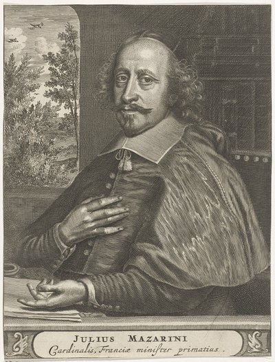 कार्डिनल माज़रीन का पोर्ट्रेट, 1660s-1670s द्वारा क्रिस्टियान हेगन