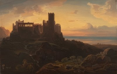 महल खंडहर। 1838 द्वारा क्रिश्चियन अर्न्स्ट बर्नहार्ड मोर्गनस्टर्न