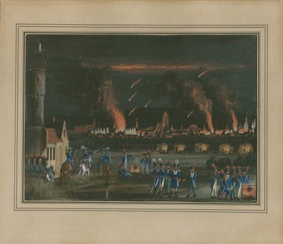 13 जुलाई, 1796 को फ्रांसीसी सेना द्वारा फ्रैंकफर्ट एम मेन पर बमबारी द्वारा क्रिश्चियन जॉर्ज शुट्ज़ द यंगर