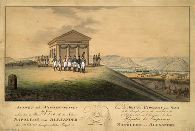 1808 जेना के युद्ध के मैदान में नेपोलियन और अलेक्जेंडर I की यात्रा द्वारा क्रिश्चियन गॉटफ्रीड हेनरिक गिसलर