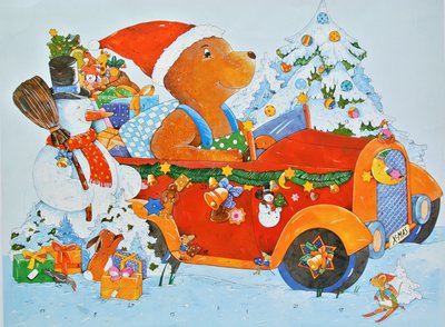 Adventskalender Bear, 2009 (कागज पर जल रंग) द्वारा क्रिश्चियन केम्पफ