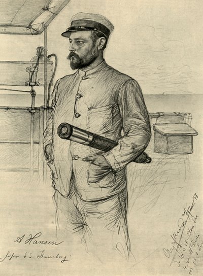 ए हैनसेन, 'निव्सबर्ग', दक्षिण चीन सागर, 1898 पर पहले अधिकारी। द्वारा क्रिश्चियन विल्हेम एलर्स