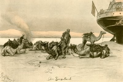 स्वेज नहर में, 1898। द्वारा क्रिश्चियन विल्हेम एलर्स