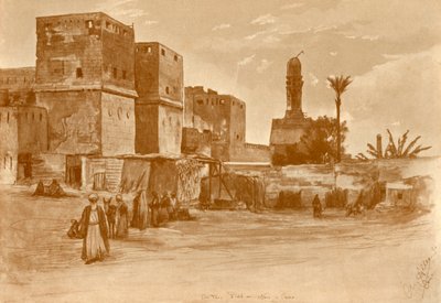 काहिरा में बाब अल-नस्र गेट, 1898। द्वारा क्रिश्चियन विल्हेम एलर्स
