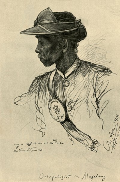 पुलिसकर्मी, मैगलैंग, जावा, 1898। द्वारा क्रिश्चियन विल्हेम एलर्स