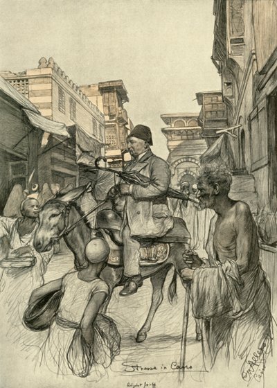 काहिरा में स्ट्रीट, 1898। द्वारा क्रिश्चियन विल्हेम एलर्स