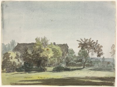 पेड़ों के पीछे फार्महाउस, सी। 1790. द्वारा क्रिस्टोफ़ नाथे