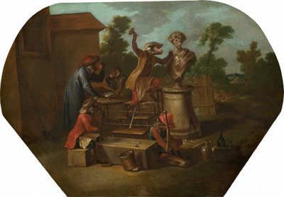 सिंगरी: मूर्तिकार, सी। 1739. द्वारा क्रिस्टोफ़ ह्यूट