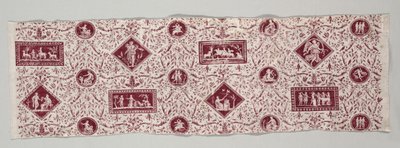 कॉपरप्लेट प्रिंटेड कॉटन की पट्टी, 1795-1799। द्वारा क्रिस्टोफ़ फिलिप ओबेरकैम्प्फ़