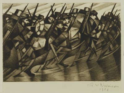 1916 में खाइयों की ओर लौटते हुए द्वारा Christopher Richard Wynne Nevinson
