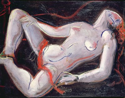Reclining न्यूड (पैनल) द्वारा क्रिस्टोफर वुड