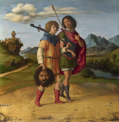डेविड और जोनाथन । लगभग 1505-10 द्वारा Cima da Conegliano