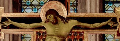 क्रूसीफिक्स विवरण। Cimabue की लकड़ी पर Detrempe (Cenni di Pepo) (1272-1302) 1268-1271 Dim. 336x267 cm Arezzo, चर्च ऑफ सैन डोमेनिको द्वारा सीमाब्यू