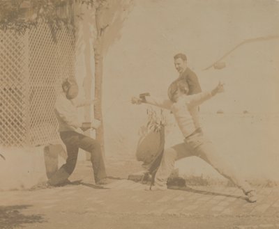 एडमंड क्विन फेंसिंग, 1880, 1880। द्वारा थॉमस एकिन्स का सर्कल।