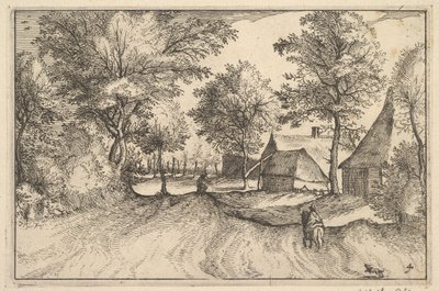 गांव रोड, Regiunculae शहरों से थाली 4 और ब्राबांट के कई डची, सीए 1610। द्वारा जाँज विसेर का दावा
