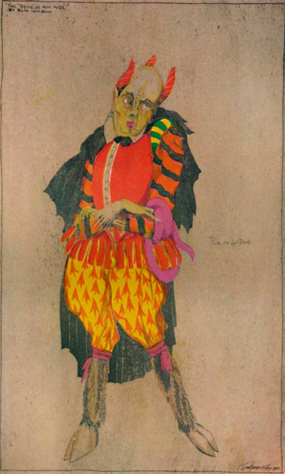 बेन जोंसन्स में कॉस्टयूम के लिए डिजाइन शैतान एक गधा है, c1927 द्वारा क्लाउड लोवेट फ़्रेज़र