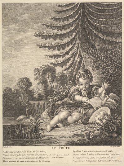 कवि, सीए। 1753. द्वारा क्लाउड ऑगस्टिन डफ्लोस
