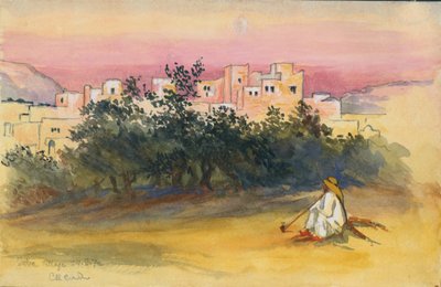 जेबा गांव, 1872 (कागज पर wc और पेंसिल) द्वारा क्लाउड कॉनडर