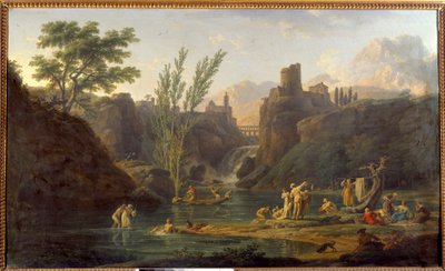द मॉर्निंग, बाथर्स पेंटिंग जोसेफ वर्नेट द्वारा (1714-1789) 1772 सन। 0,98x1,62 वर्ग मीटर द्वारा क्लाउड जोसेफ वर्नेट