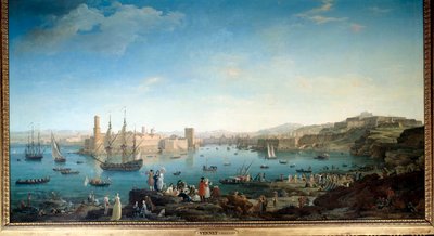 1754 में मार्सिले बंदरगाह का प्रवेश। जोसेफ वर्नेट द्वारा पेंटिंग (1714-1789) द्वारा क्लाउड जोसेफ वर्नेट