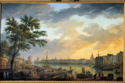 जोसेफ वर्नेट (1714-1789) 1762 पेरिस, मुसी डे ला मरीन द्वारा पोर्ट ऑफ ला रोशेल पेंटिंग का दृश्य द्वारा क्लाउड जोसेफ वर्नेट