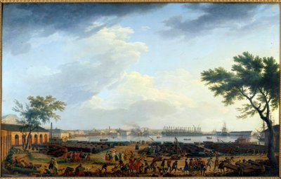 18 वीं शताब्दी के जोसेफ वर्नेट (1714-1789) द्वारा टॉलोन के बंदरगाह और शस्त्रागार पेंटिंग का दृश्य। पेरिस, मरीन का संग्रहालय द्वारा क्लाउड जोसेफ वर्नेट