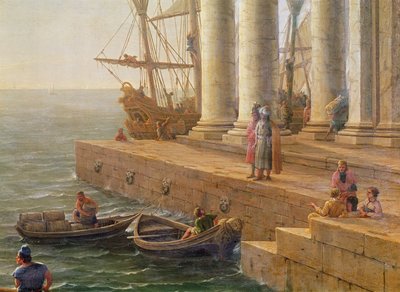 हार्बर का दृश्य, &39;46 की भूमि से Ulysses का प्रस्थान &39;, 1646 से विस्तार द्वारा क्लाउड लोरेन
