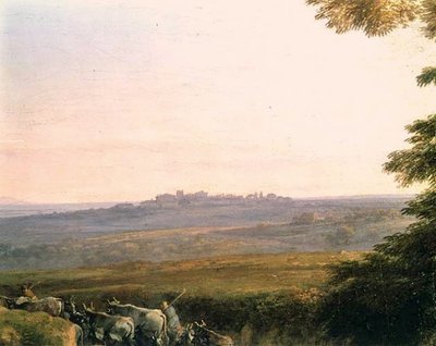 चरवाहों के साथ लैंडस्केप (विस्तार) द्वारा Claude Lorrain