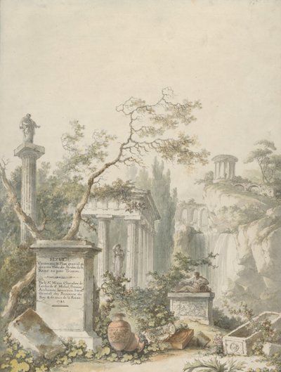 डिजाइन फॉर ए फ्रंटिसपीस, 1782। द्वारा क्लाउड लुइस चैलेट