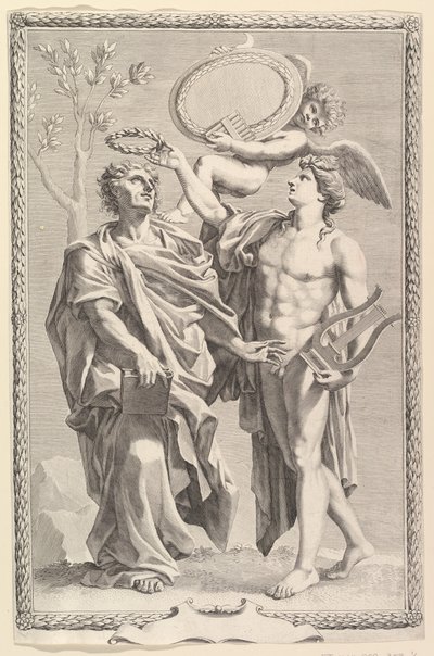 Frontispiece: वर्जिल, वर्जिल काम करता है, 1641। द्वारा क्लॉड मेलन