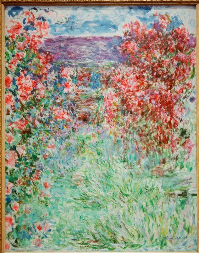 गुलाबों के बीच का घर द्वारा Claude Monet