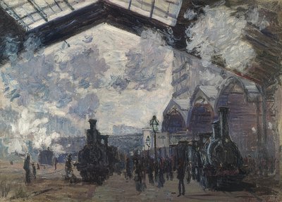 डेर गारे संत लज़ारे। 1877 द्वारा Claude Monet