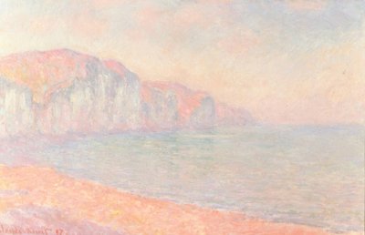 पौरविले की चट्टानें, सुबह द्वारा Claude Monet