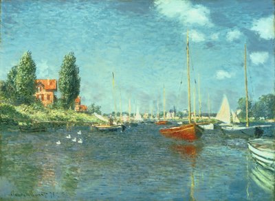 रेड बोट्स, अर्जेंटीना, 1875 द्वारा Claude Monet
