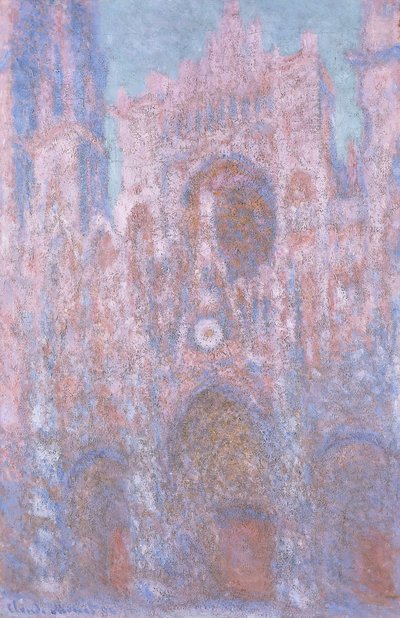 रूएन कैथेड्रल: ग्रे और गुलाबी रंग में सन सिम्फनी सेटिंग, 1892-94 द्वारा क्लाउड मोनेट