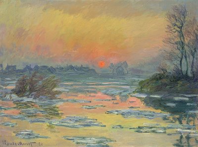 सीन पर सूर्यास्त (Coucher de Soleil sur la Seine)। 1880 द्वारा क्लाउड मोनेट