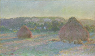 गेहूं का ढेर, गर्मी का अंत, 1890-91 द्वारा क्लाउड मोनेट