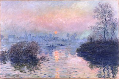 लैवकोर्ट में सीन पर सूर्यास्त, शीतकालीन प्रभाव द्वारा Claude Monet